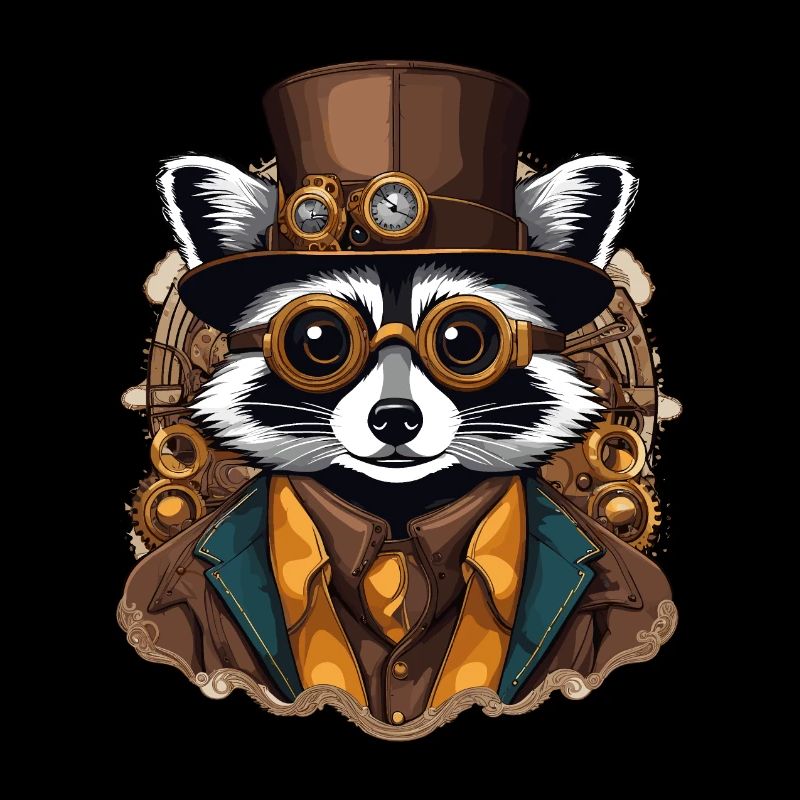 Waschbär Punk