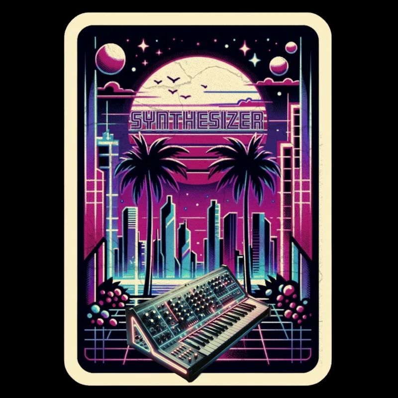 Synthesizer Neon Skyline
