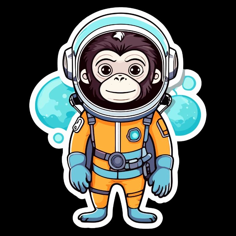 Illustration d’astronaute singe