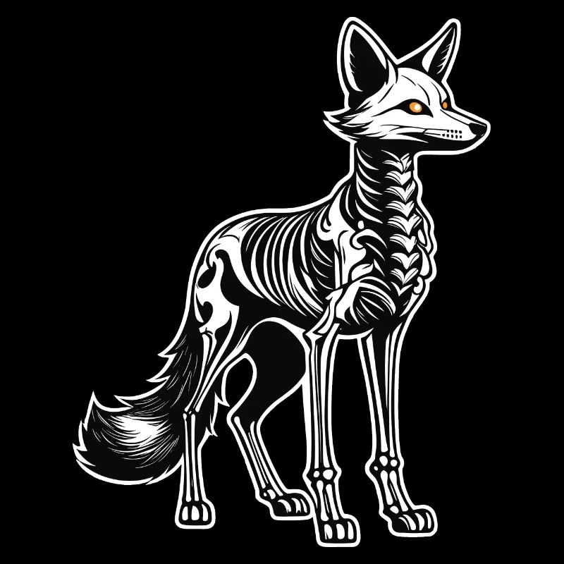 Illustration de squelette de renard