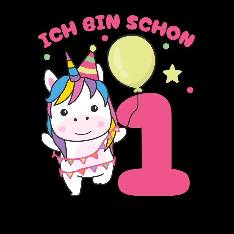 Ich bin schon 1 Einhörner Geburtstags Kinder