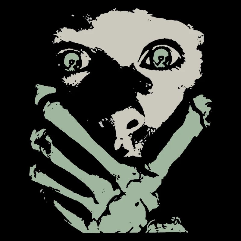 Skeleton Hand On Woman's Face