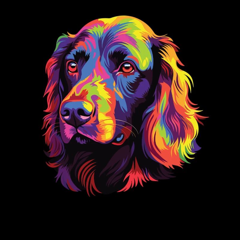 Wasserfarben Farbenfroher Boykin Spaniel