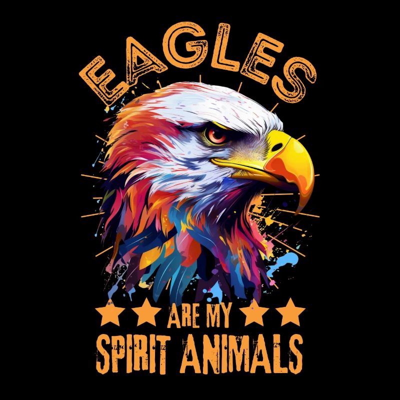 Colorful eagle bald eagle splash of color