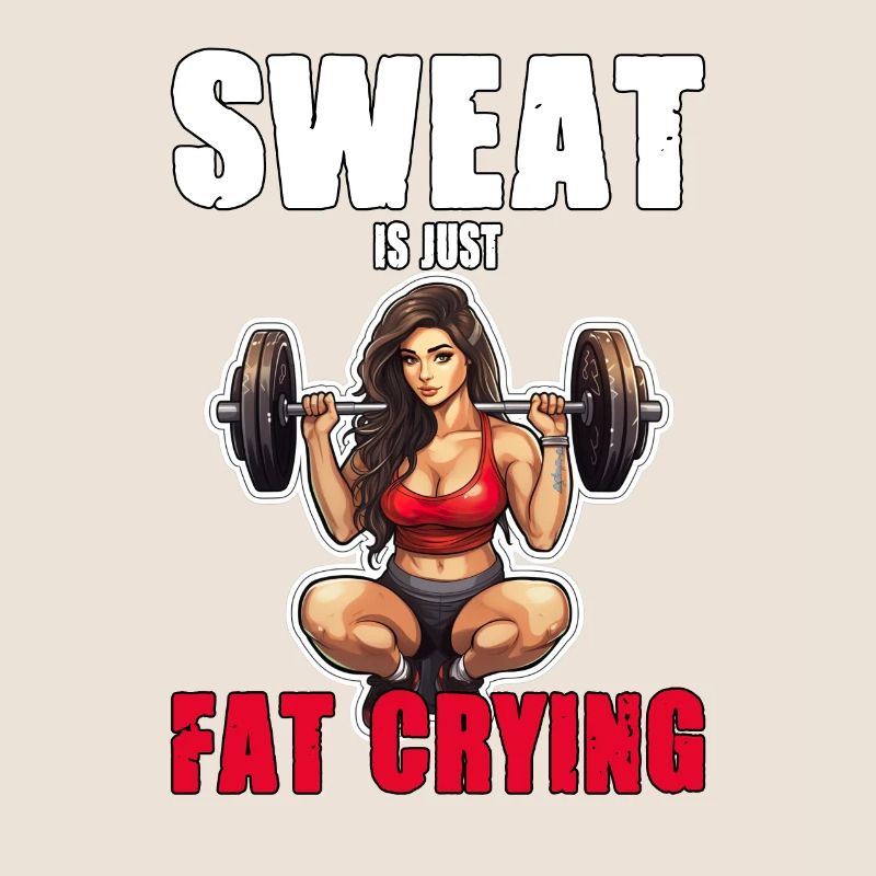 Lustige Katze Workout Sweat Is Just Fat Crying