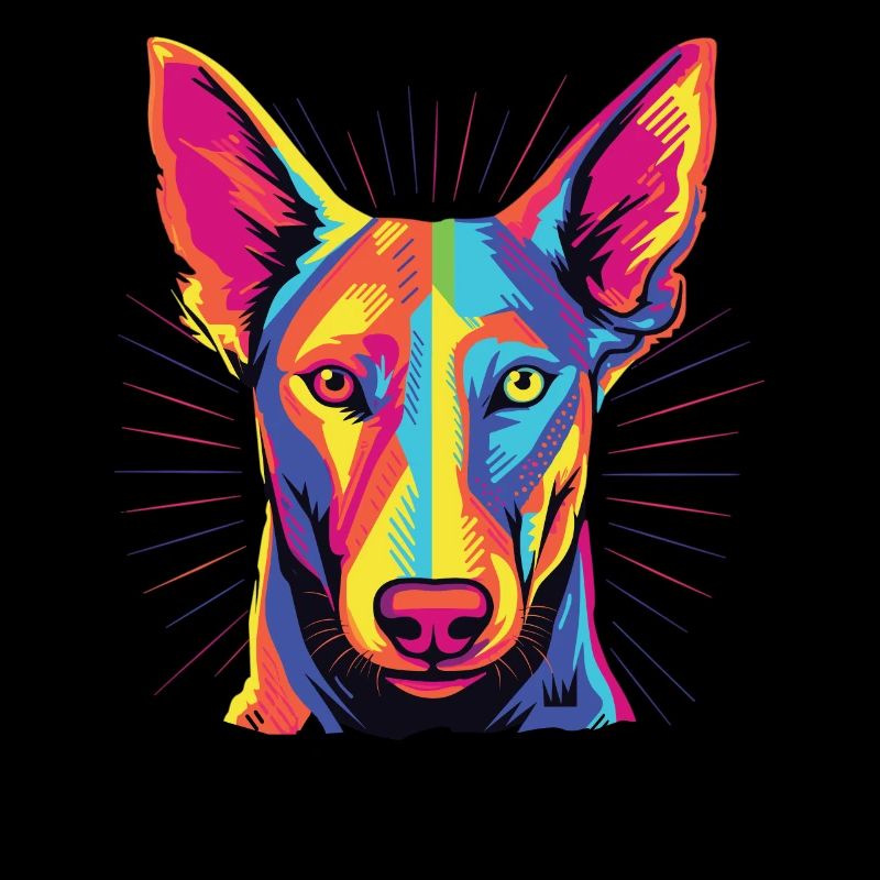Aquarelle coloré Pharaon Dog