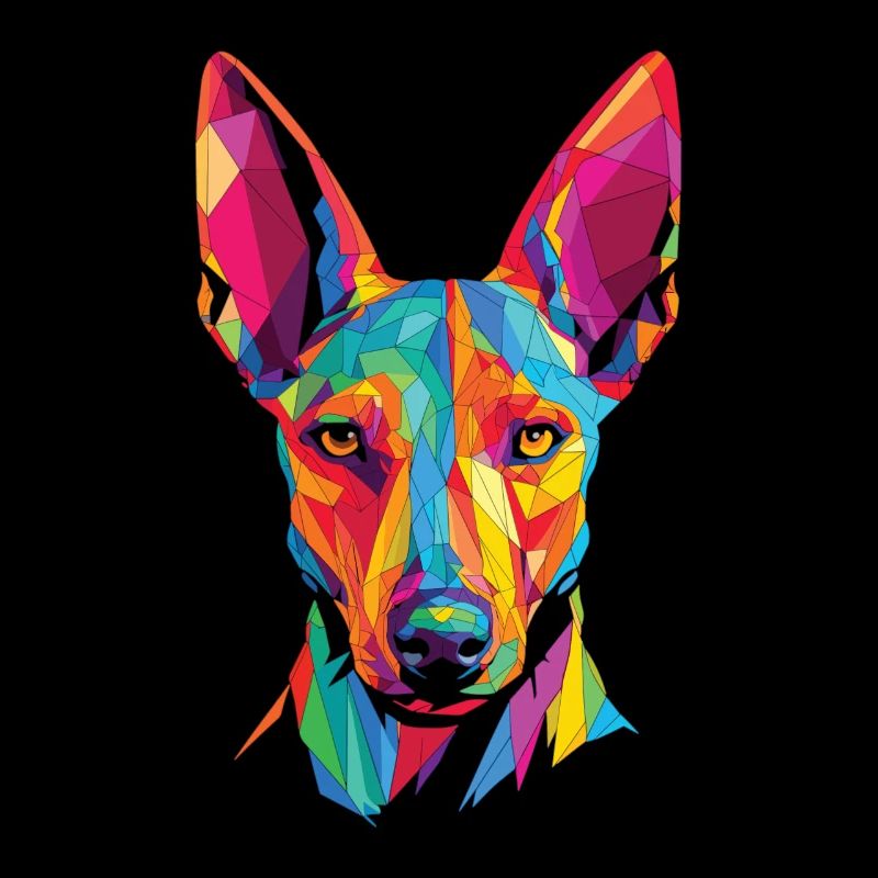 Aquarelle coloré Pharaon Dog