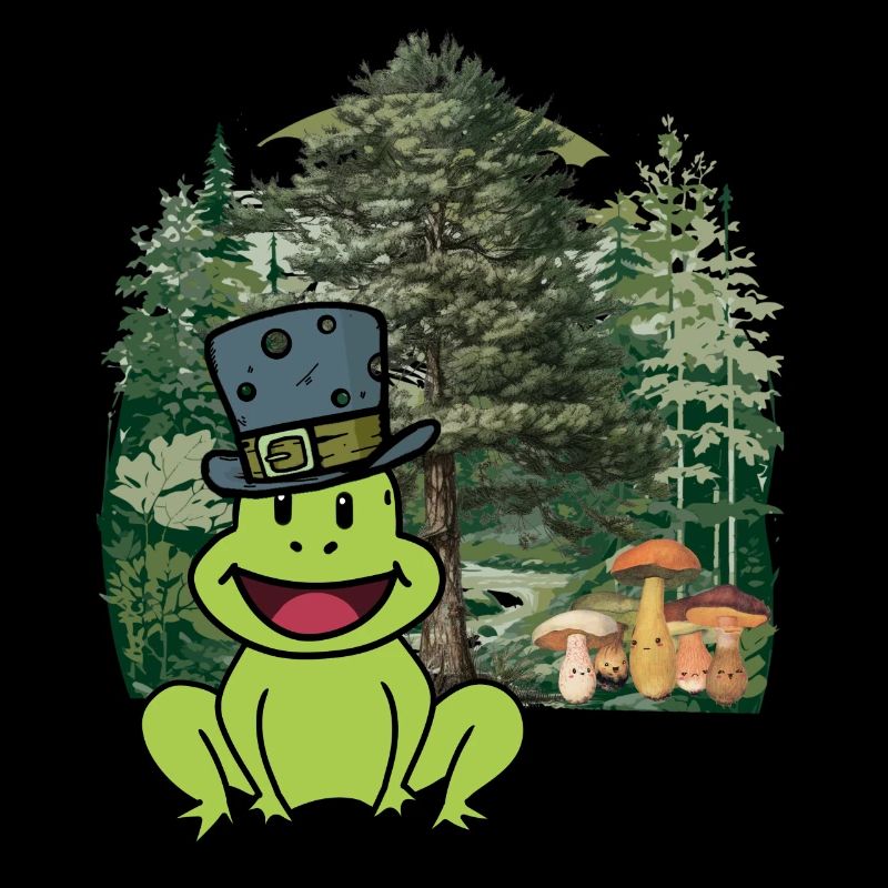forest dweller, toad, hat, frog, forest animals, child