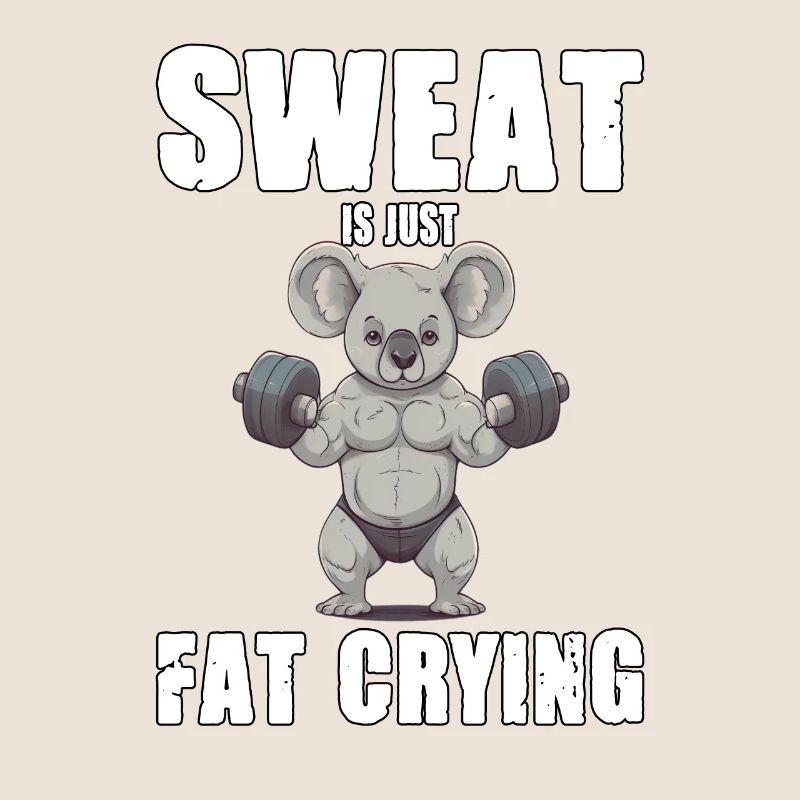 Lustiger Koala Workout Sweat Is Just Fat Crying