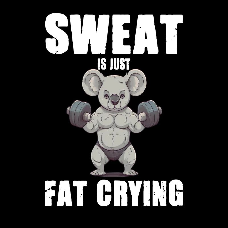 Lustiger Koala Workout Sweat Is Just Fat Crying