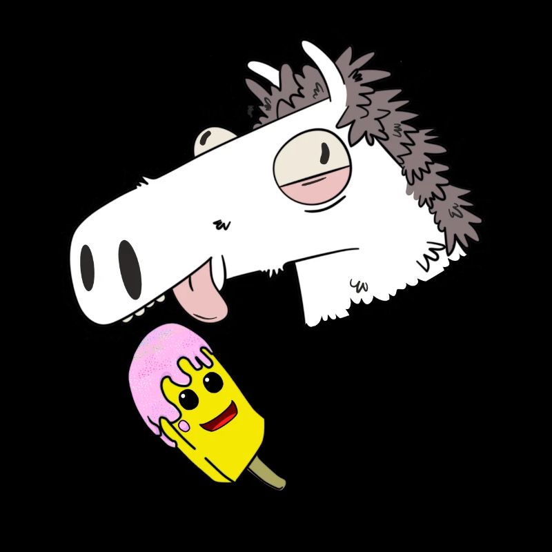 Cheval, Été, Crème Glacée, Faim, Grignotage, Rafraîchissement
