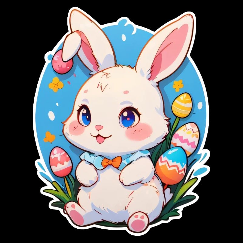 Lapin de Pâques mignon et enfantin