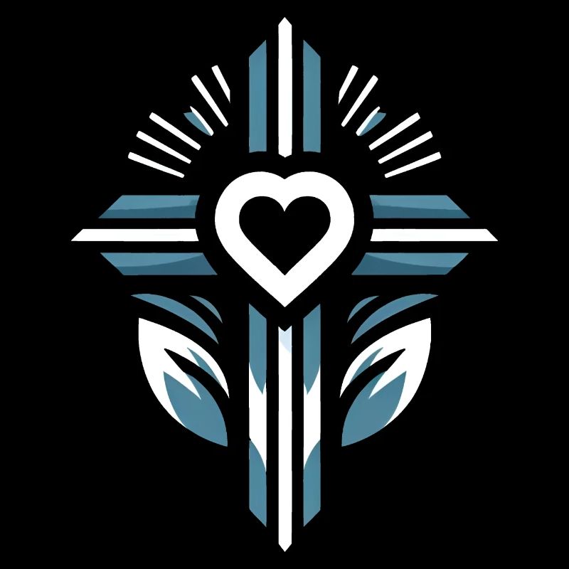 Croix avec coeur