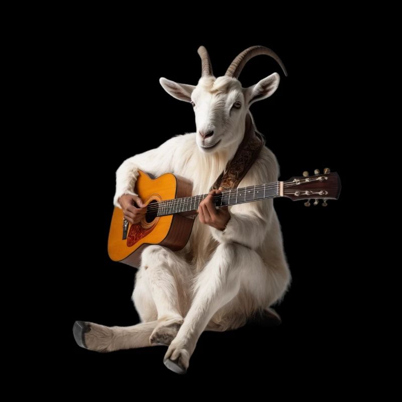 chèvre blanche guitare