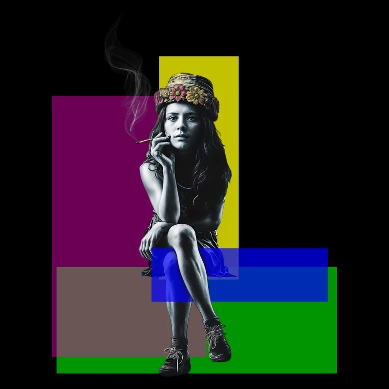 Urban Chic: Banksy-inspiriertes Mädchen