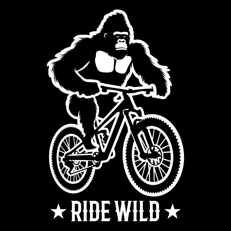 Gorilla Biker Mountain Biker E-Biker Drôles d’animaux