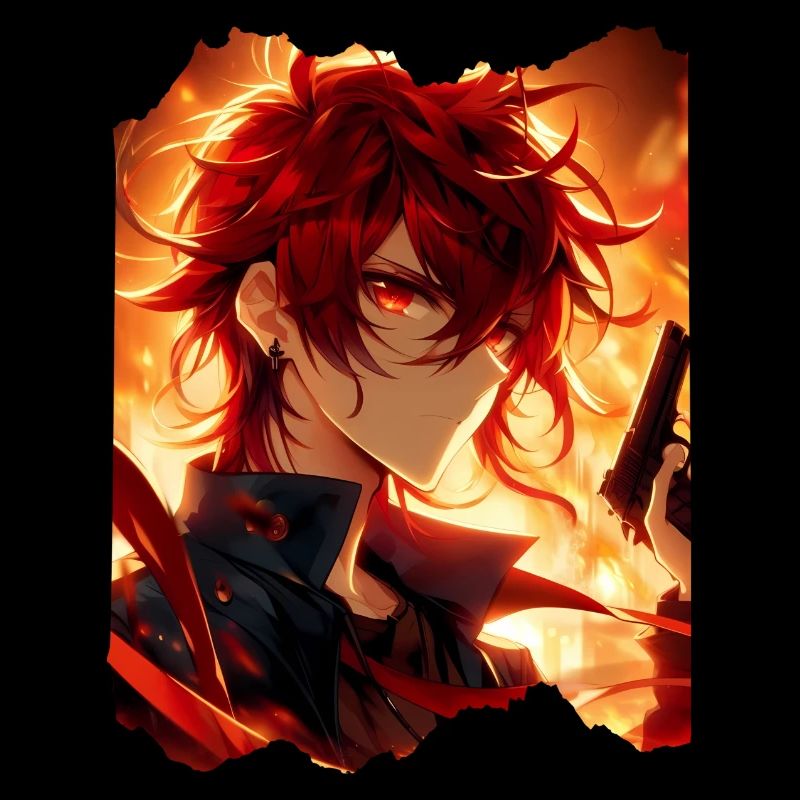 Portrait animé feu n°1