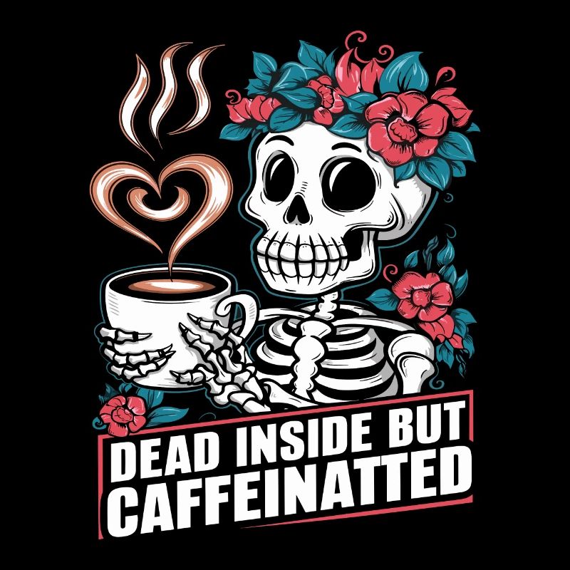 Drôle de café caféine squelette dire