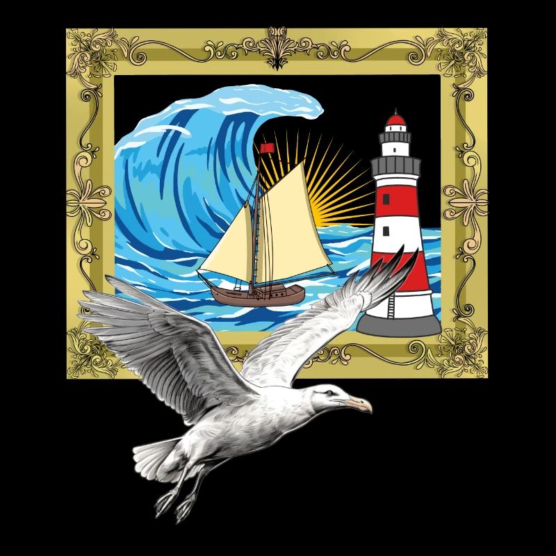 Möwe maritim Möwen Seevögel Leuchtturm