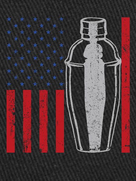Bartender Mixologist American Flag