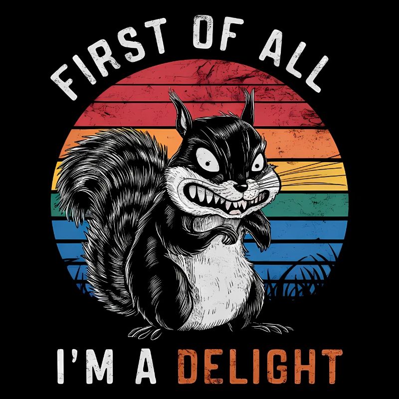 First Of All I'm A Delight Sarcastic Squirrel
