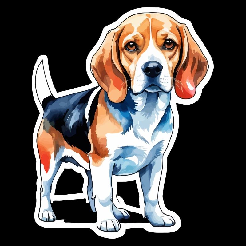 Beagle Wasserfarben