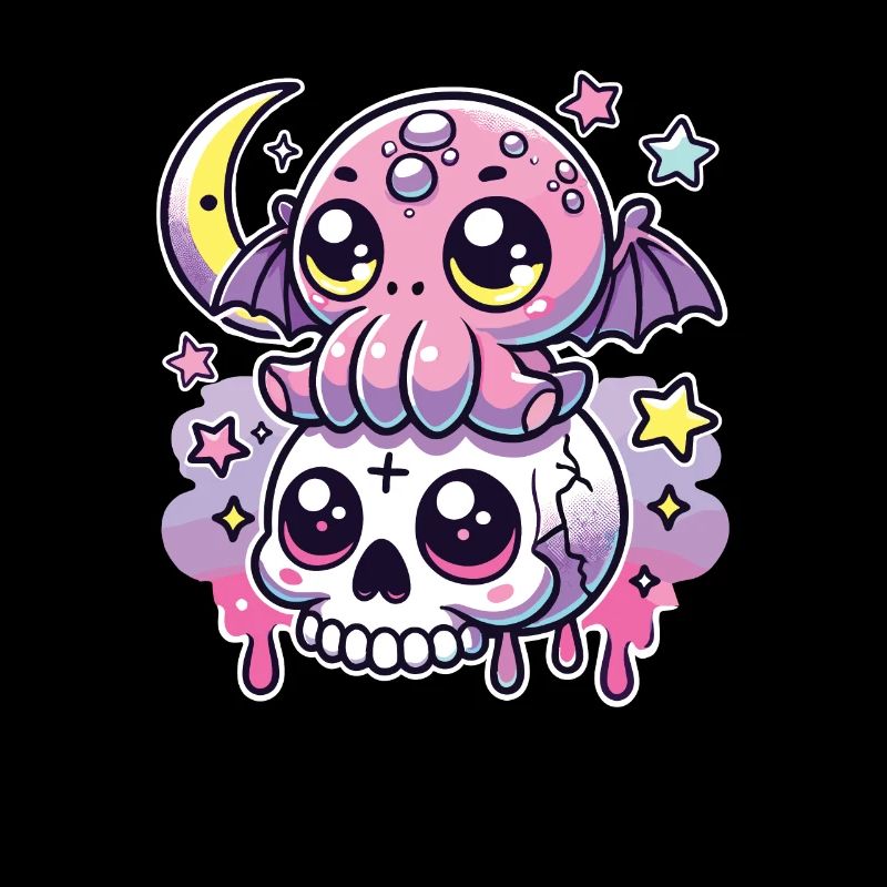 Kawaii Gothic Cthulhu Pastellfarben Gothic Goth