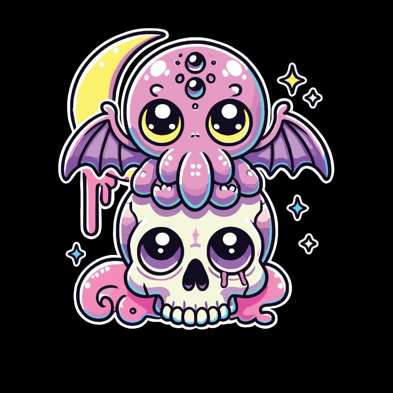 Kawaii Gothic Cthulhu Pastellfarben Gothic Goth