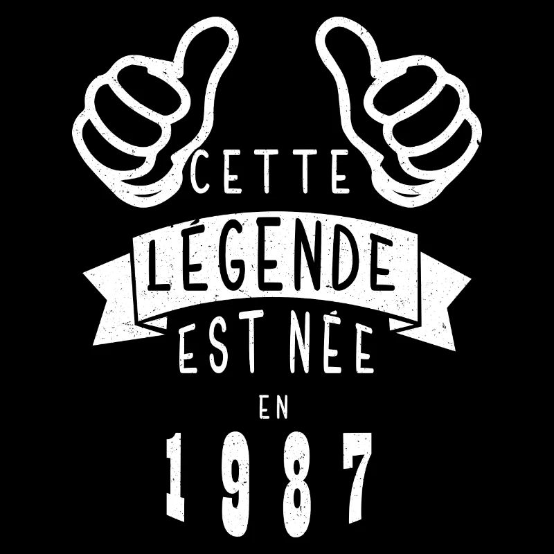 Légende 1987 Authentic 1987 Vintage Bursdag