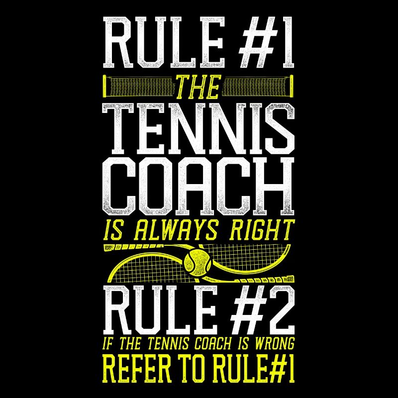 Funny Tennis Player Racket Coach