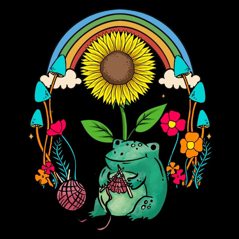 Garden Frog Frogs Rainbow Toad Knitting