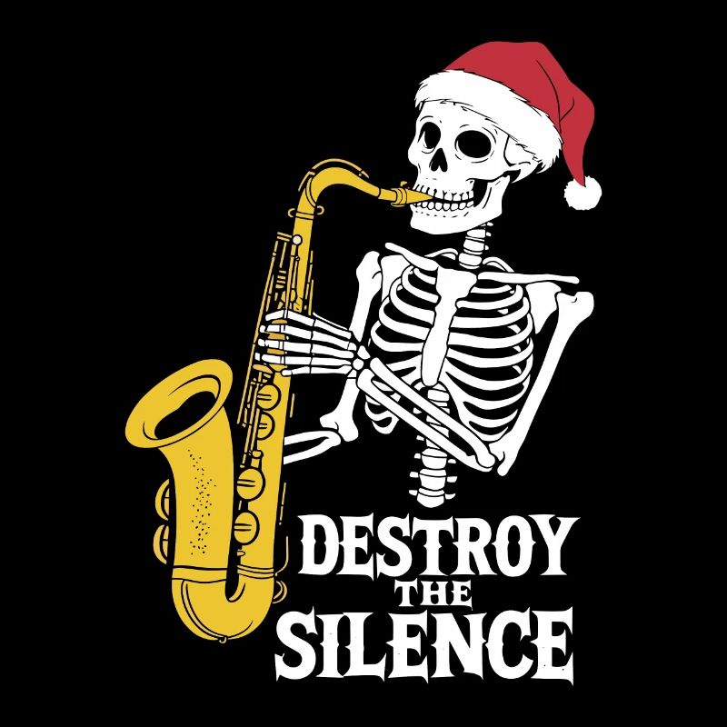 Saxophone squelette Destroy the Silence Musique
