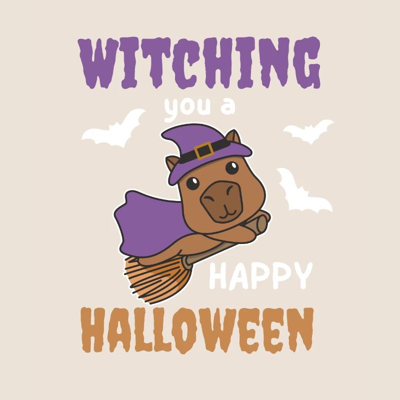 Sorcière Capybara Vous sorcière un joyeux Halloween