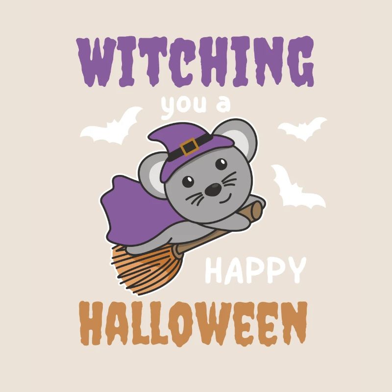 Souris Sorcière vous sorcière un joyeux Halloween