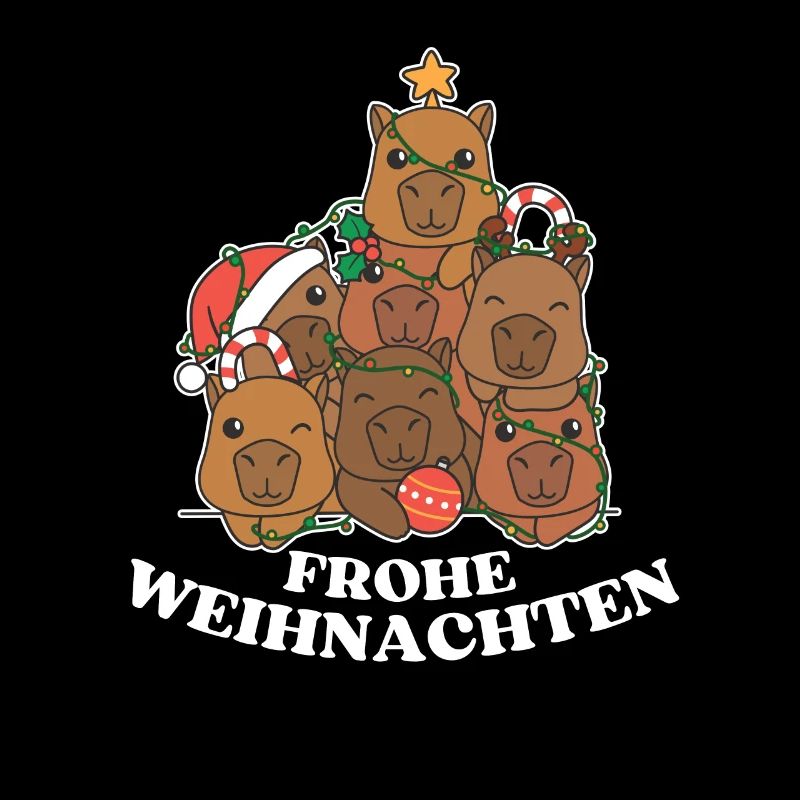 Frohe Weihnachten Capybara Heiligabend Capybaras