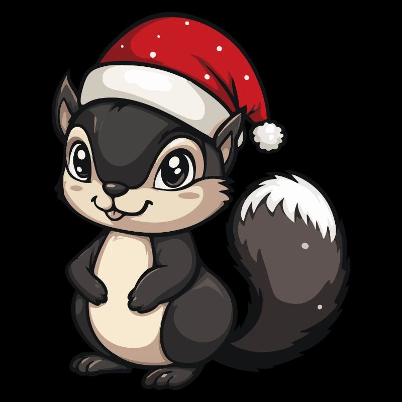 Écureuil Noël mignon