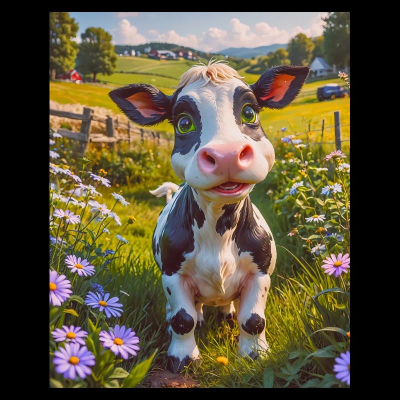 Animaux super mignons dans une ferme – vache
