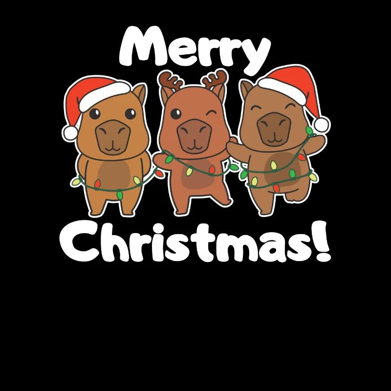 Capybara Noël Hiver Animaux Capybara