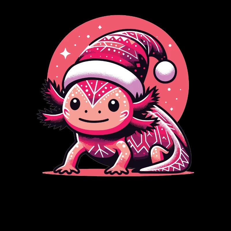 Axolotl Noël Mignon Axolotls Joyeux Noël