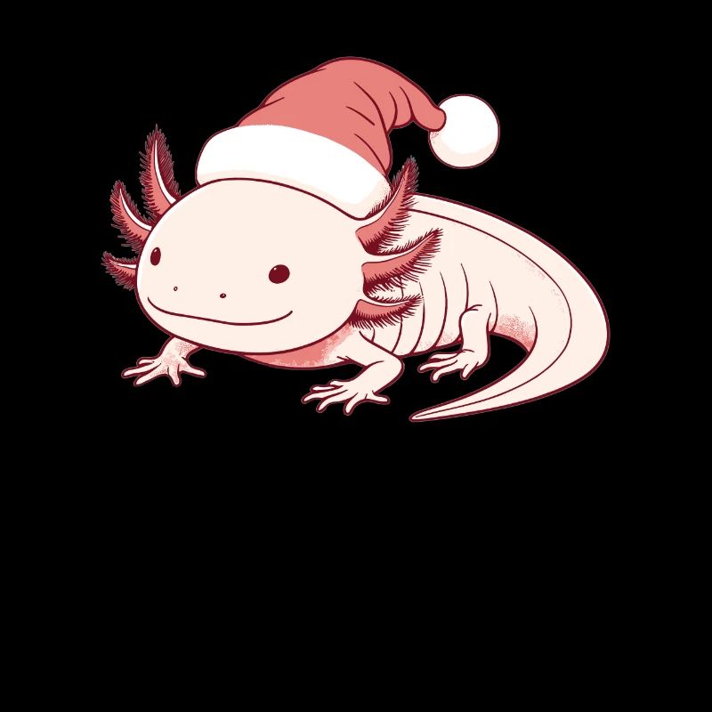 Axolotl Noël Mignon Axolotls Joyeux Noël