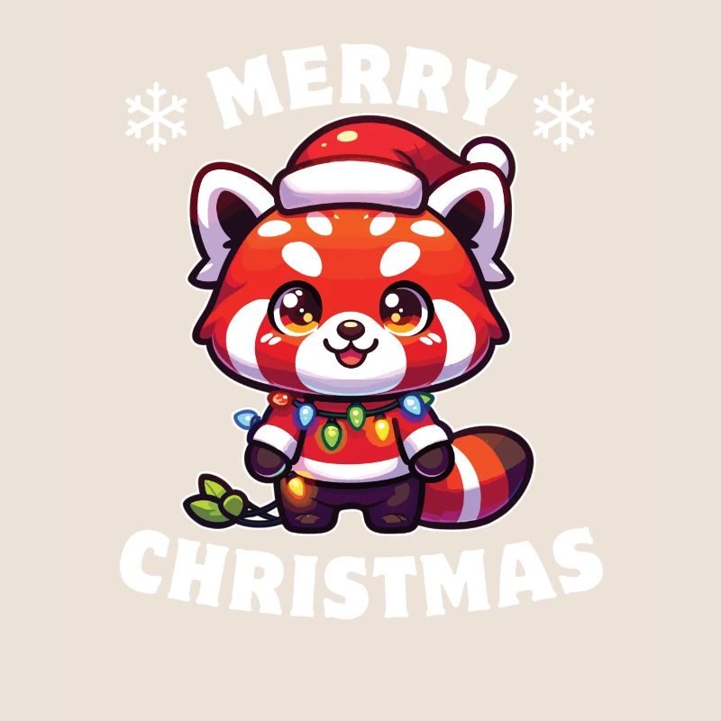 Fées de Noël Panda Rouge