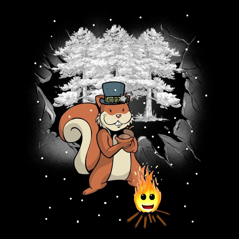 Écureuil de la forêt d’hiver Enfants