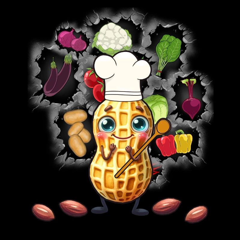 Peanut Cook Cooks Cook Vegetables Vegetarian