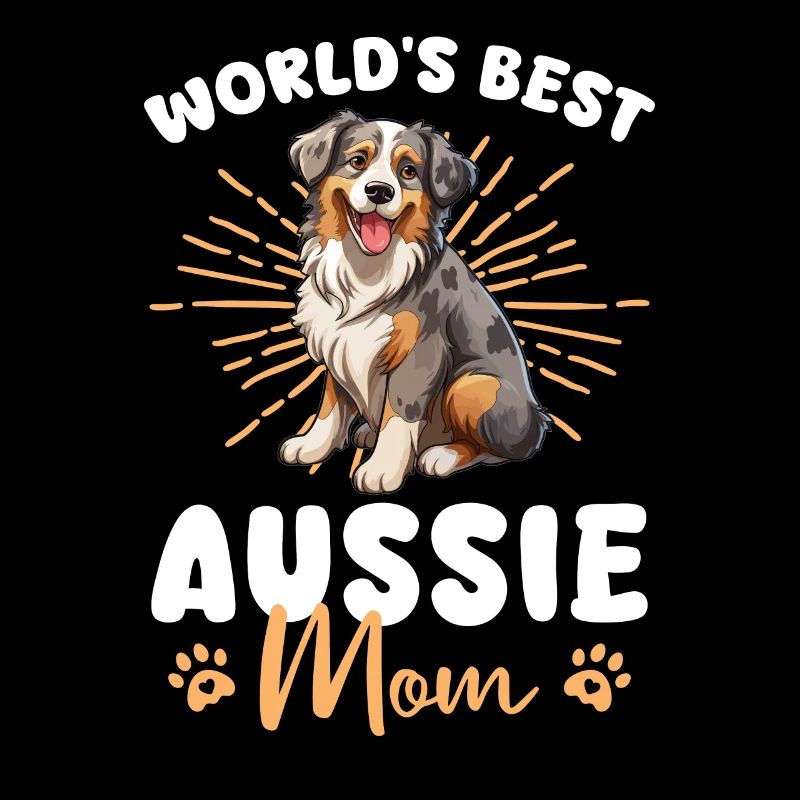 Australian Shepherd Blue Merle Dog Aussie Mama