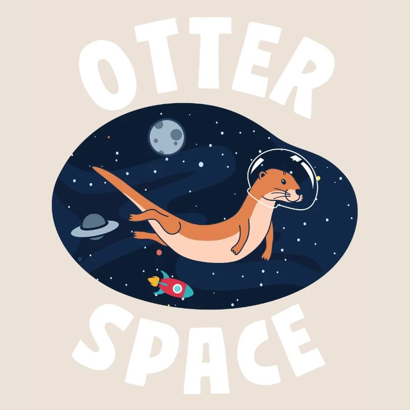 Otter Pun Astronaute des sciences de l’espace
