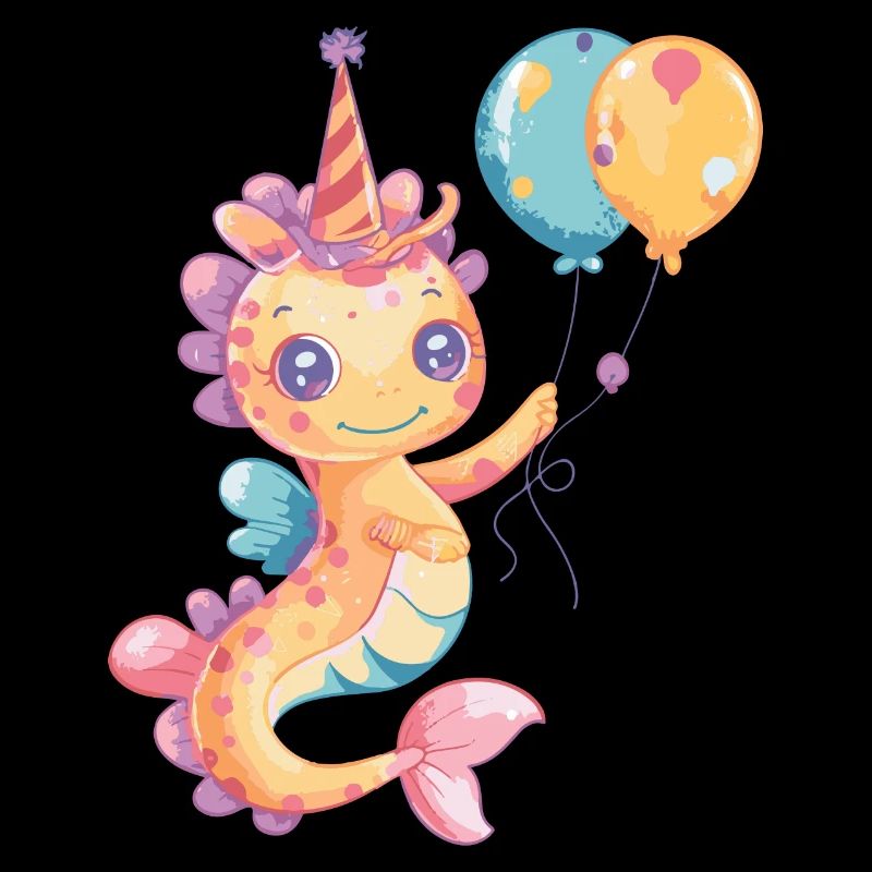 Hippocampe Anniversaire Bande Dessinée Mignon