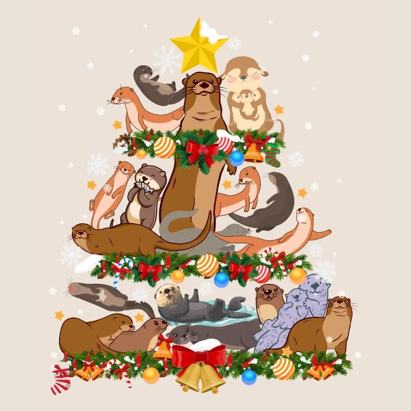 Otter Christmas Tree