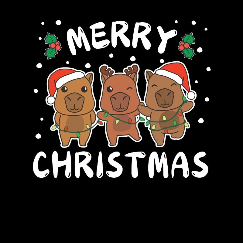 Joyeux Noël Doux Capybara Noël