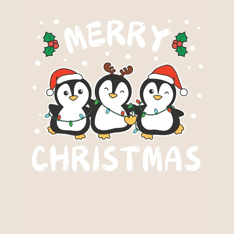 Joyeux Noël Doux Pingouin Noël