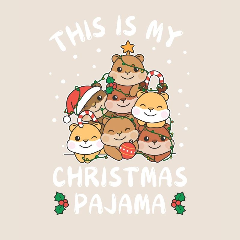 Pyjama de Noël Hamster de Noël